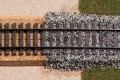 Granite track ballast grey